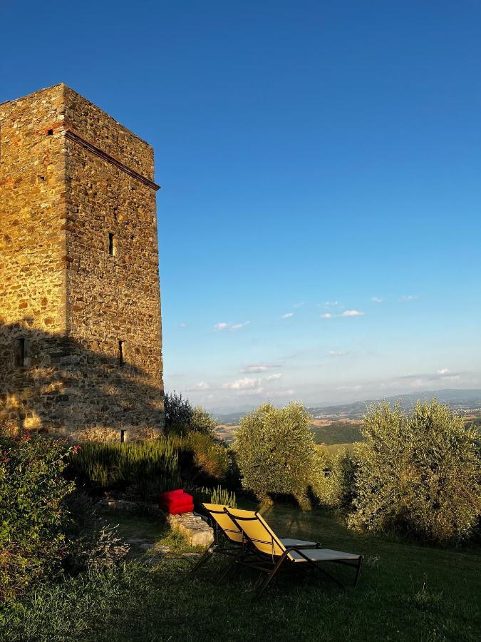 Medieval Tower In Umbria With Swimming Pool Montelagello Экстерьер фото